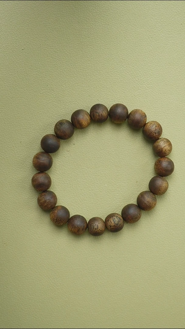 手串沉香11mm圆珠单圈绿奇楠10g+