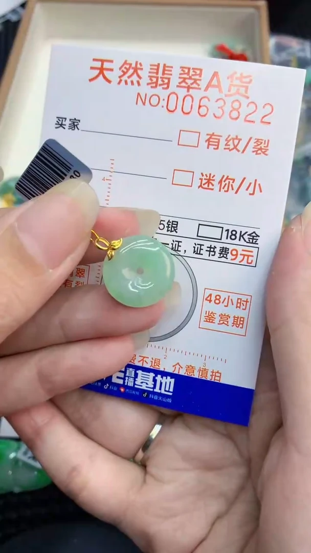 【闪购商品】翡翠颈饰18K金镶嵌            8