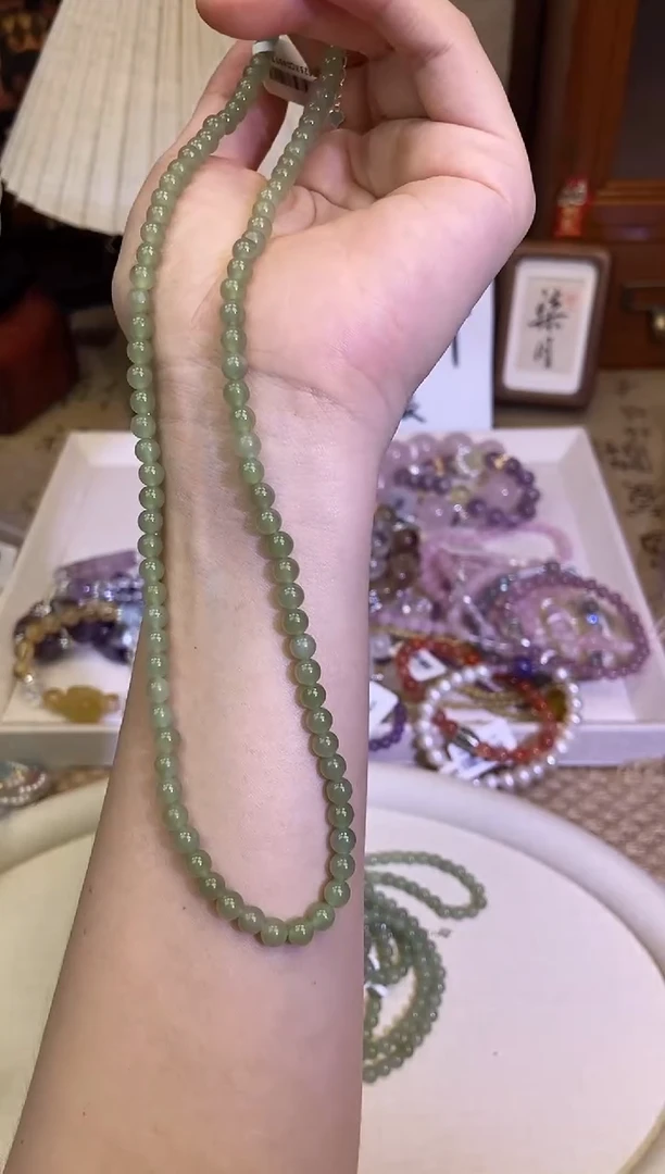 项链和田玉银S925镶嵌127