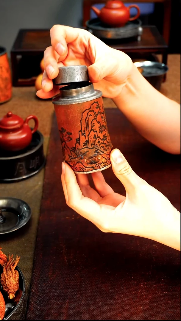 9228竹包锡油灯5.2*10.5