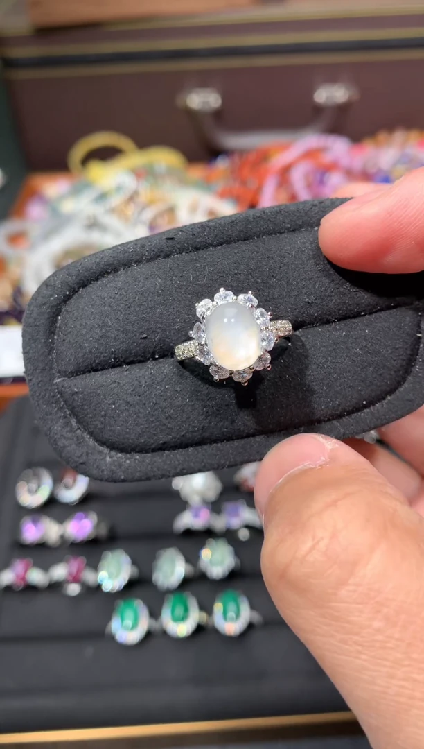 未镶嵌戒指月光石F43【多样性发其一】