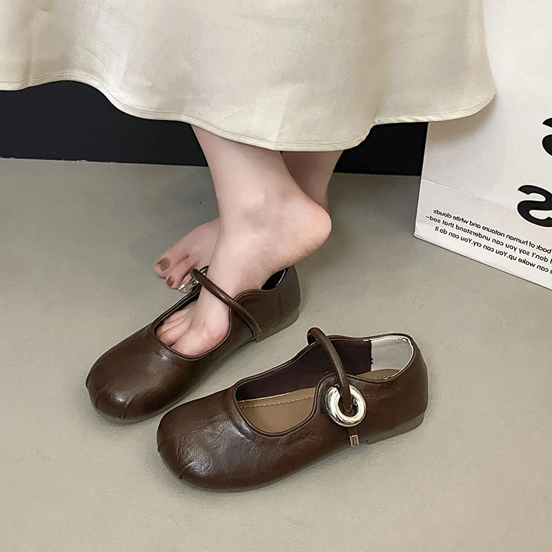 法式复古玛丽珍单鞋女2025新款秋季百搭平底配裙子软底舒适豆豆鞋