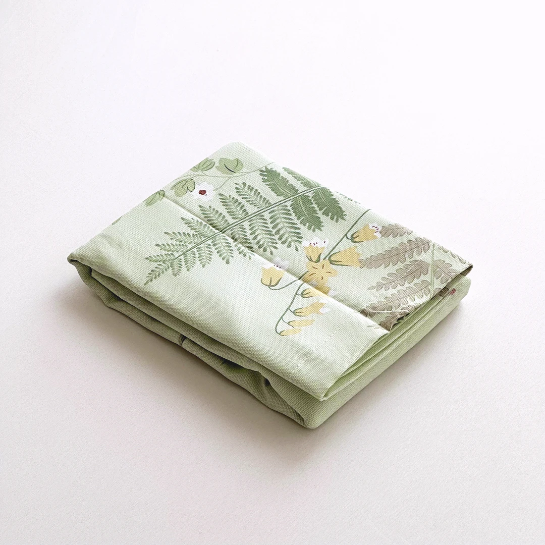 【京かわ会社】 加厚细纱汉麻帆布枕套50*80cm  芳草青青