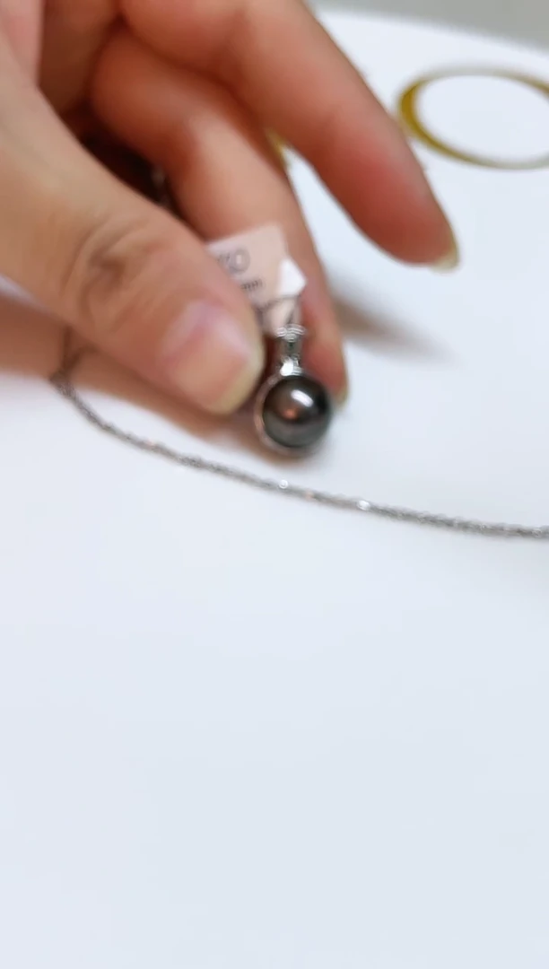 银S925镶嵌颈饰海水珍珠10mm