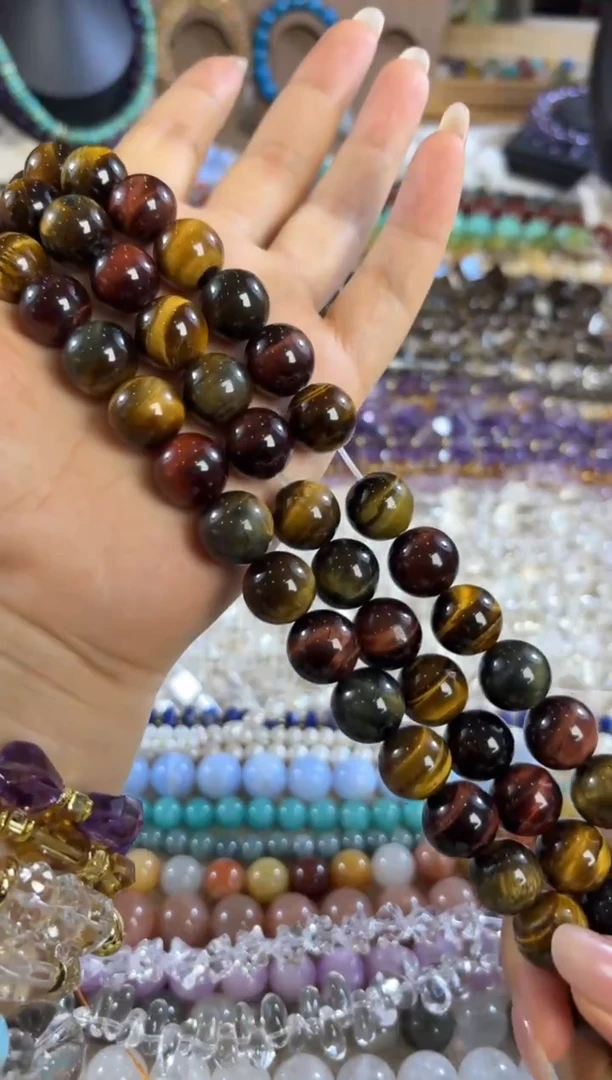 未镶嵌玛瑙/玉髓珠宝半成品三色虎卡14