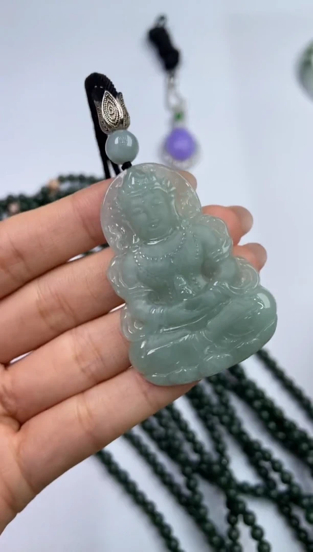 【闪购商品】翡翠挂件未镶嵌274354/天然缅甸度母 多样性一件发