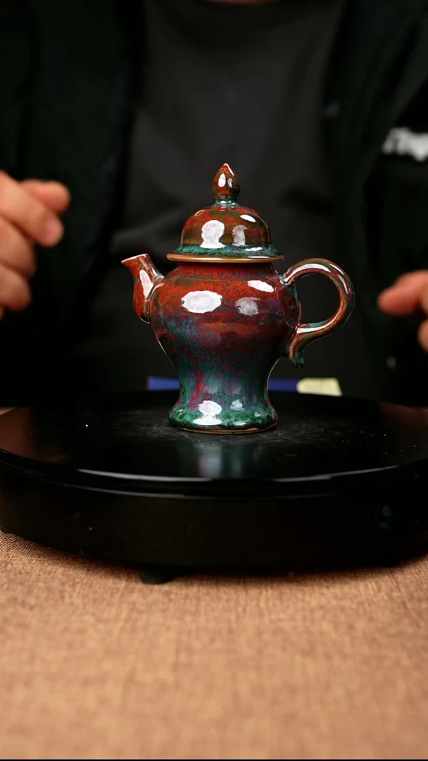 【闪购商品】107#盼龙窑一级品原矿钧瓷炉钧釉将军壶