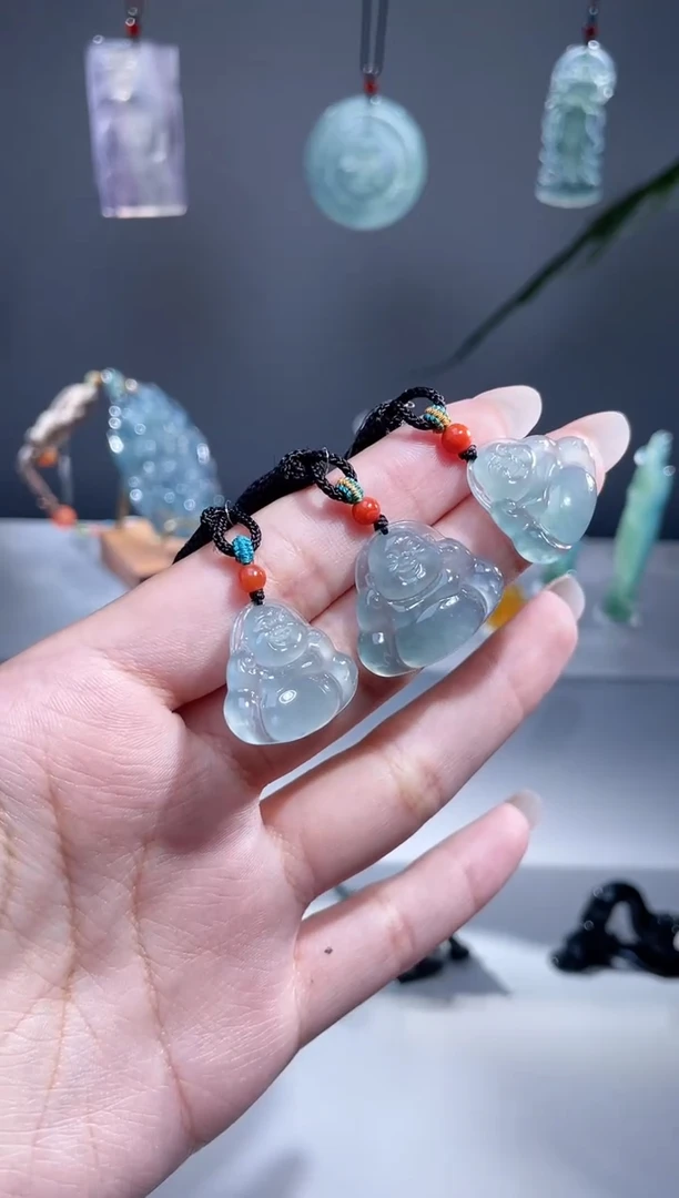 翡翠未镶嵌颈饰佛公 多样性发1