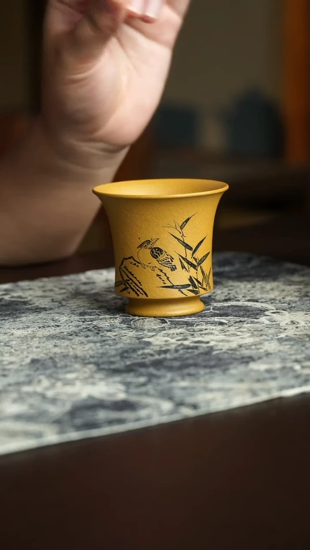 茶杯紫砂65号宜兴紫砂原矿作品
