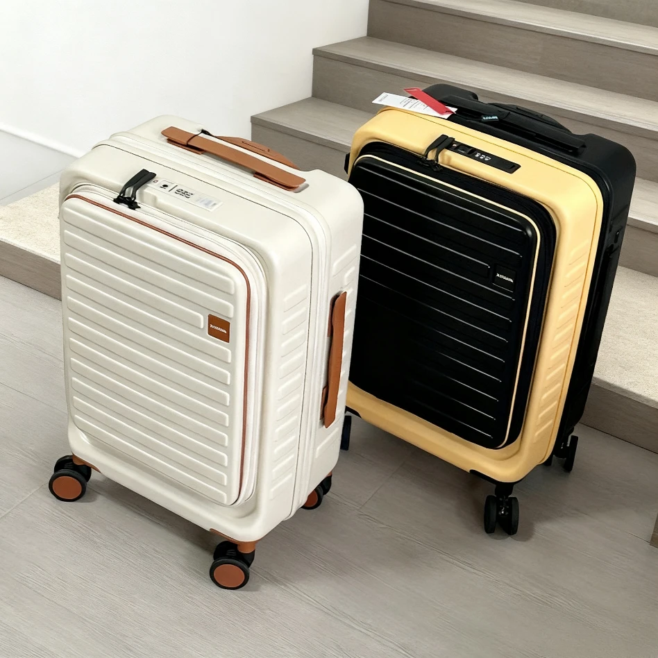 出口撞色大容量29行李箱万向轮多功能拉杆箱前置旅行箱密码箱20寸