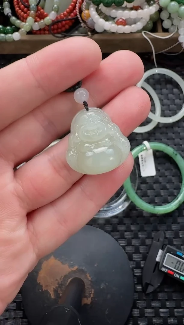 颈饰未镶嵌和田玉25晴水佛公