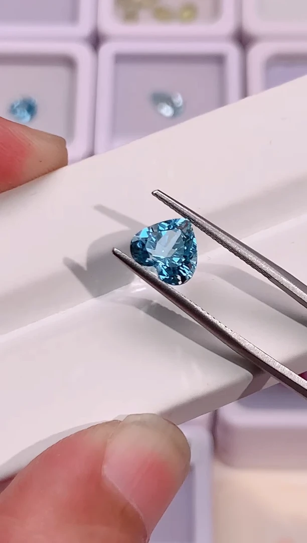 裸石海蓝宝石1.95-5850天然圣玛利亚色海蓝宝