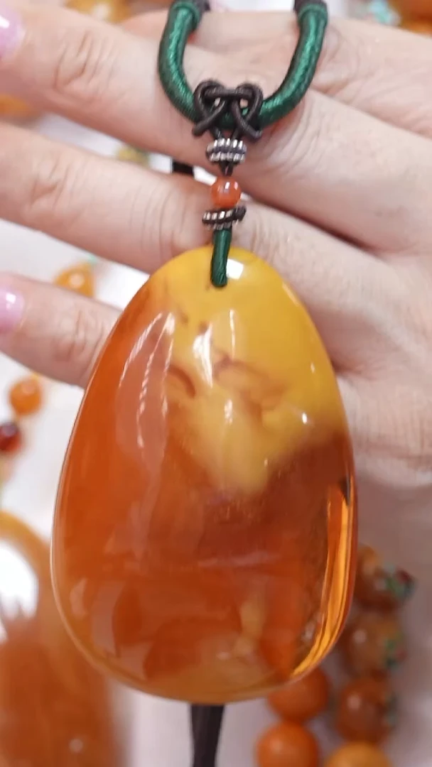 蜜蜡颈饰未镶嵌8724天然蜜蜡珠宝奇石云端妖孽全部保真