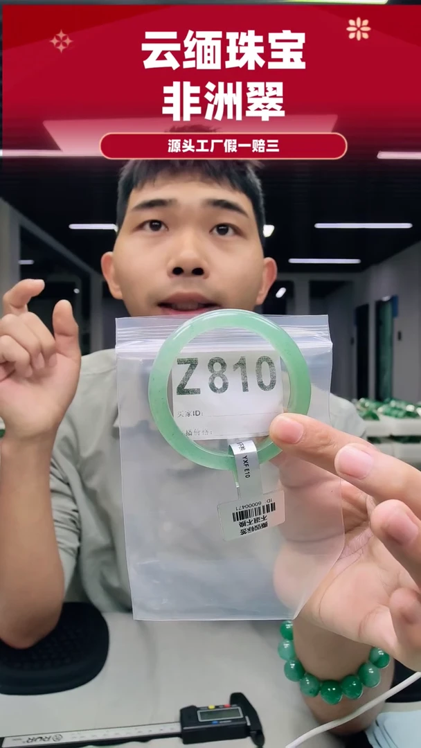 未镶嵌手镯石英质玉（非洲翠）56圈口Z810
