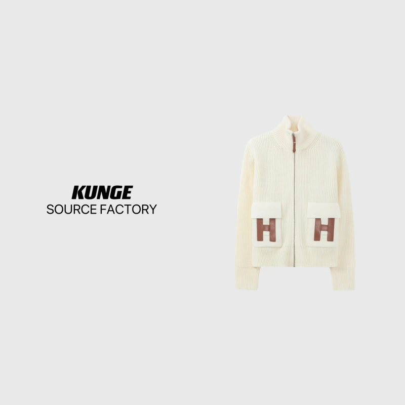 KUNGE-百搭毛衣外套女秋冬2023新款高级感羊毛针织衫上衣-6026