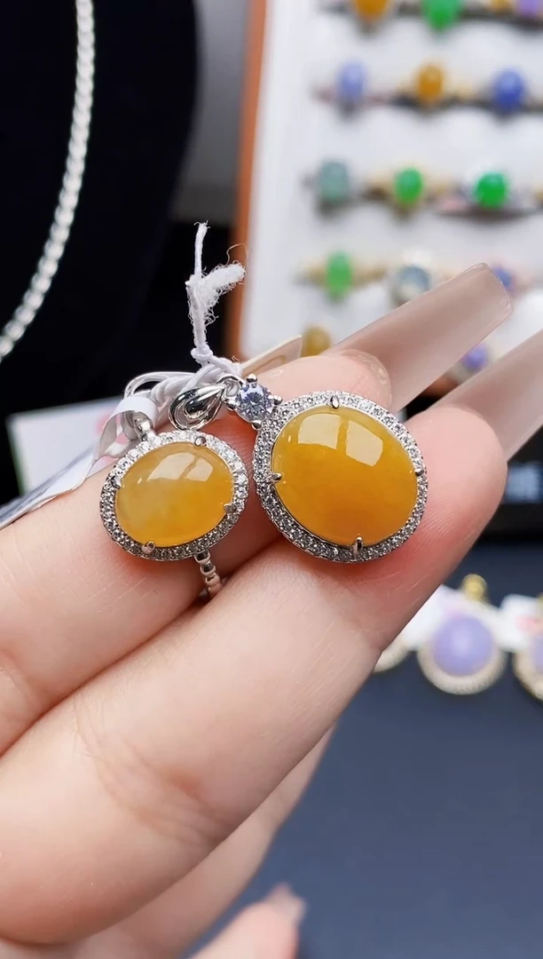 银S925镶嵌戒指翡翠3501