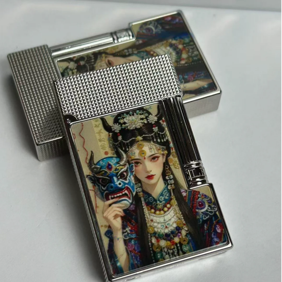 KELEISI克雷斯新款蓝宝石镜面扎基拉姆朗声打火机一体纯铜男士