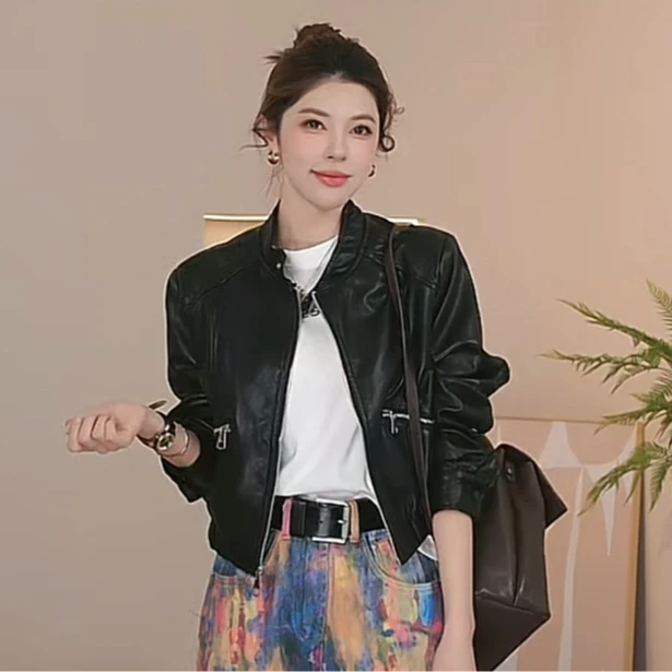 【18】LK百搭短款韩版皮衣外套