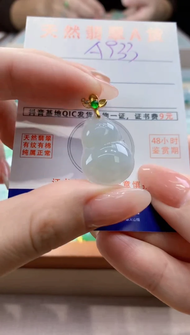 颈饰未镶嵌翡翠天然A货翡翠挂件