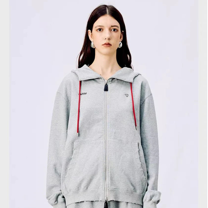 YOUWEI有尾2025早春上新萌蘖主题连帽开衫卫衣女休闲外套Y2425105