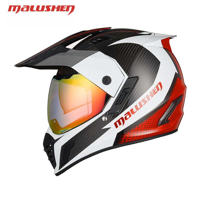 马鲁申摩托车L9+碳纤维拉力全盔长途越野头盔双精品四季机车男女
