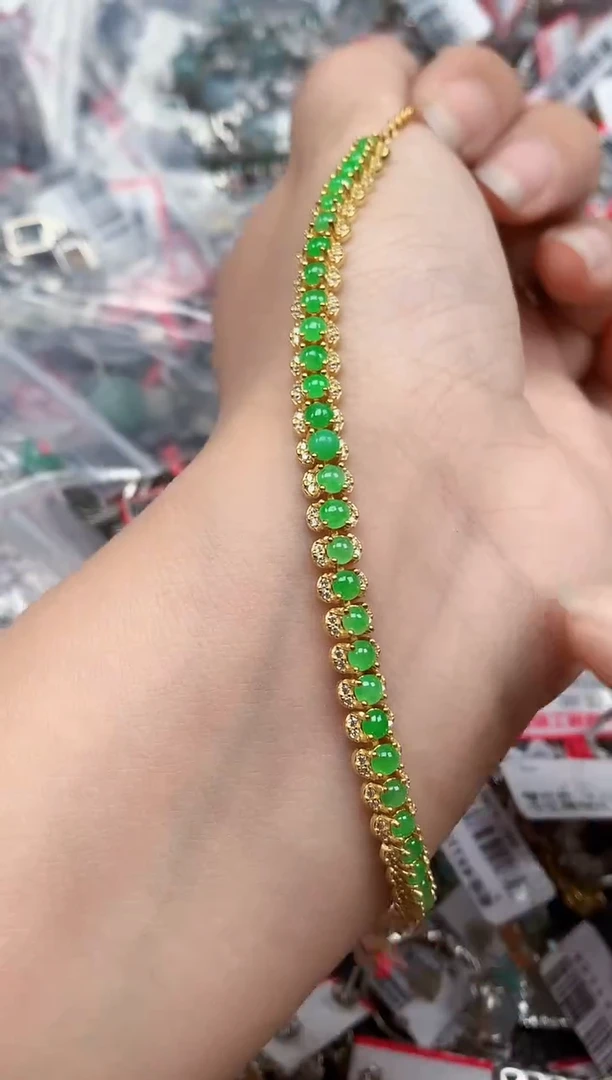 银S925镶嵌戒指翡翠天然A货缅甸翡翠