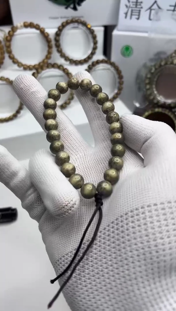 星月菩提手串101  石玉料圆珠手持10mm