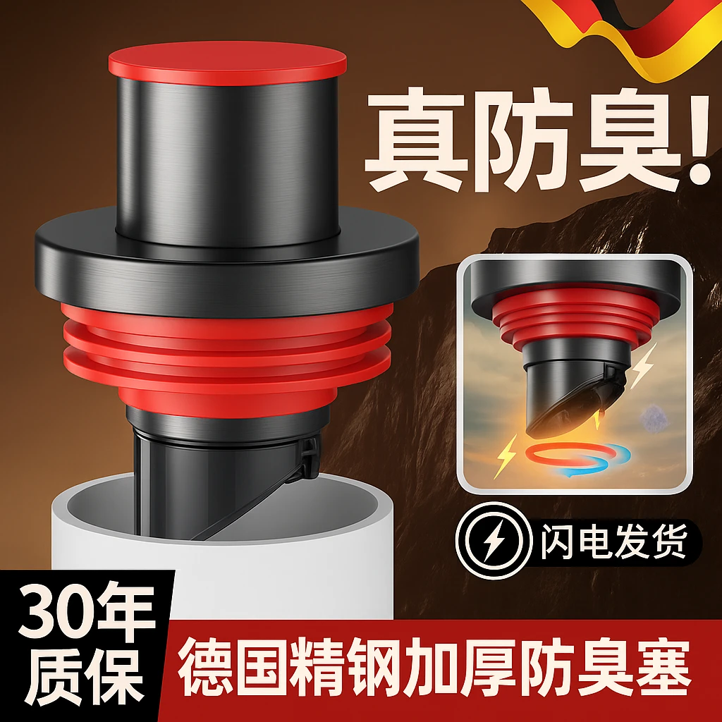 九牧王下水管道防返臭神器密封塞厨房洗菜盆防反水止逆阀地漏排水