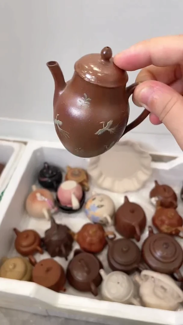 茶壶紫砂柴烧青鸟直壶