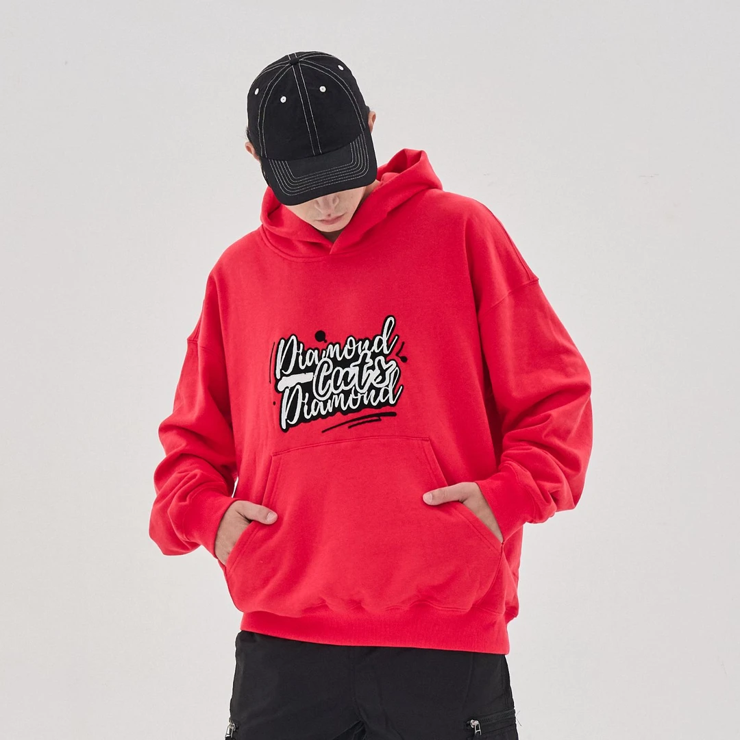 CASH MIE 涂鸦字母毛线绣卫衣帽衫 0623005