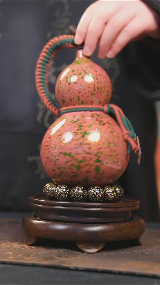 【闪购商品】YQ153漆艺酒葫芦不包手串及旋转底座