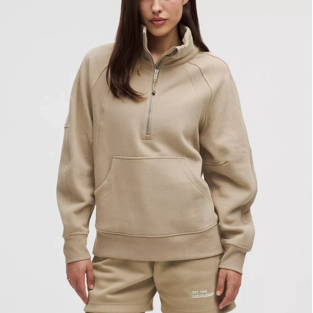 lululemon澳洲直邮Scuba立领半拉长款加绒套头衫