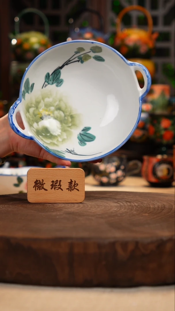 陶瓷油画釉下彩手绘微瑕