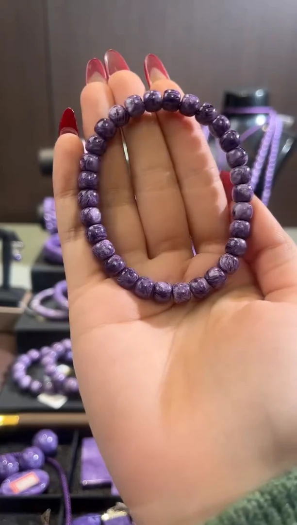 未镶嵌查罗石紫龙晶苹果珠紫龙晶苹果珠