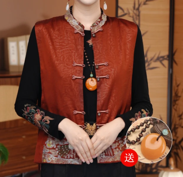 【涟漪 · 马甲】新款重工刺绣盘扣马甲