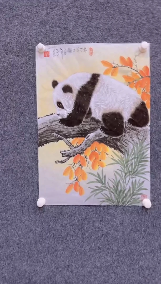 【闪购商品】国画3.4-郑志宗-四尺三开动物-10