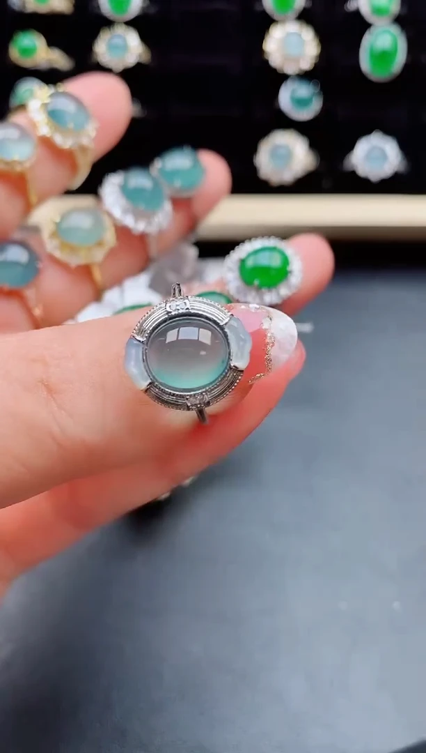 【闪购商品】翡翠戒指银S925镶嵌11111