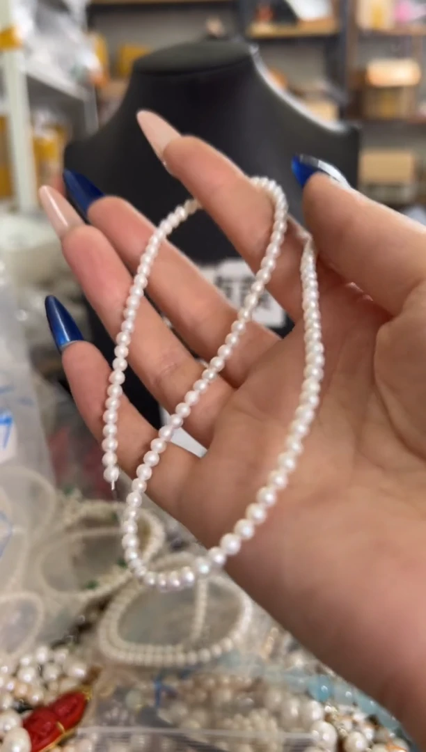 合金珠宝奇石淡水珍珠半成品随机一条817