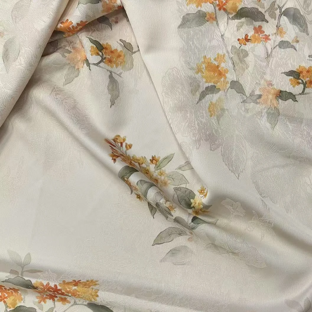 【馥桂】双面提花透孔花罗面料布料【HP8225】