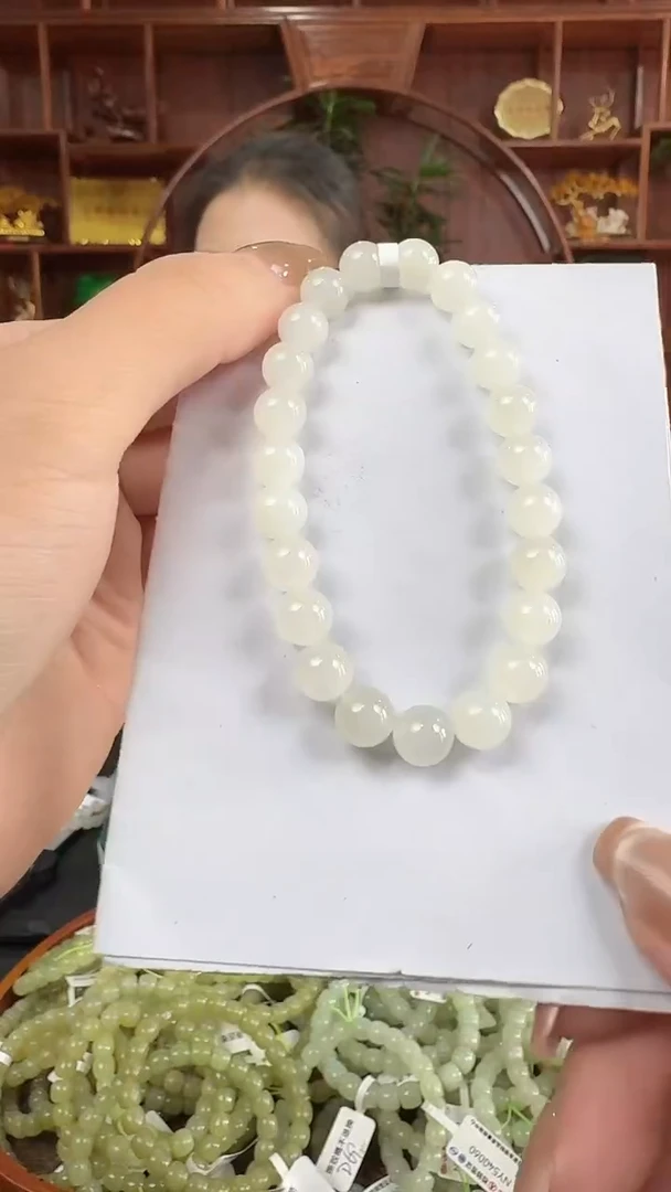 手链未镶嵌和田玉f2 羊脂玉手串