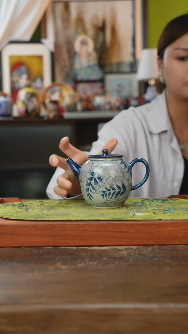 摆件景德镇釉下手绘陶瓷茶具，茶叶罐，咖啡杯