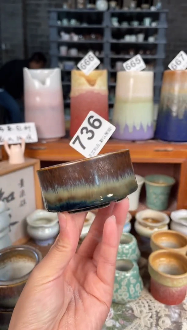 瓷片736知木小芳花盆