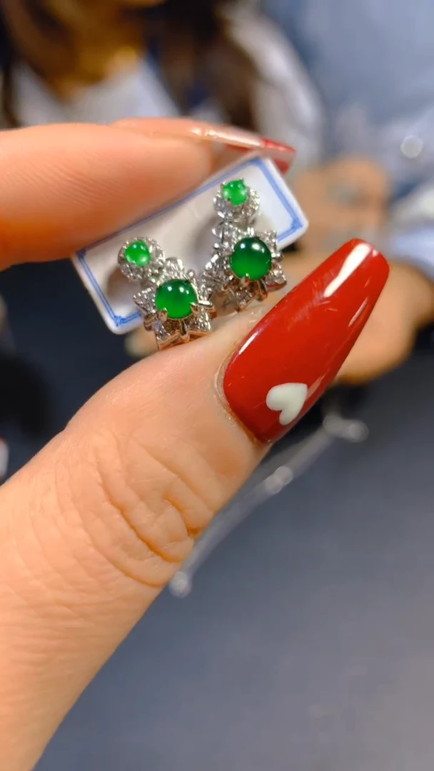 【闪购商品】翡翠耳饰未镶嵌0649181400多样性发一