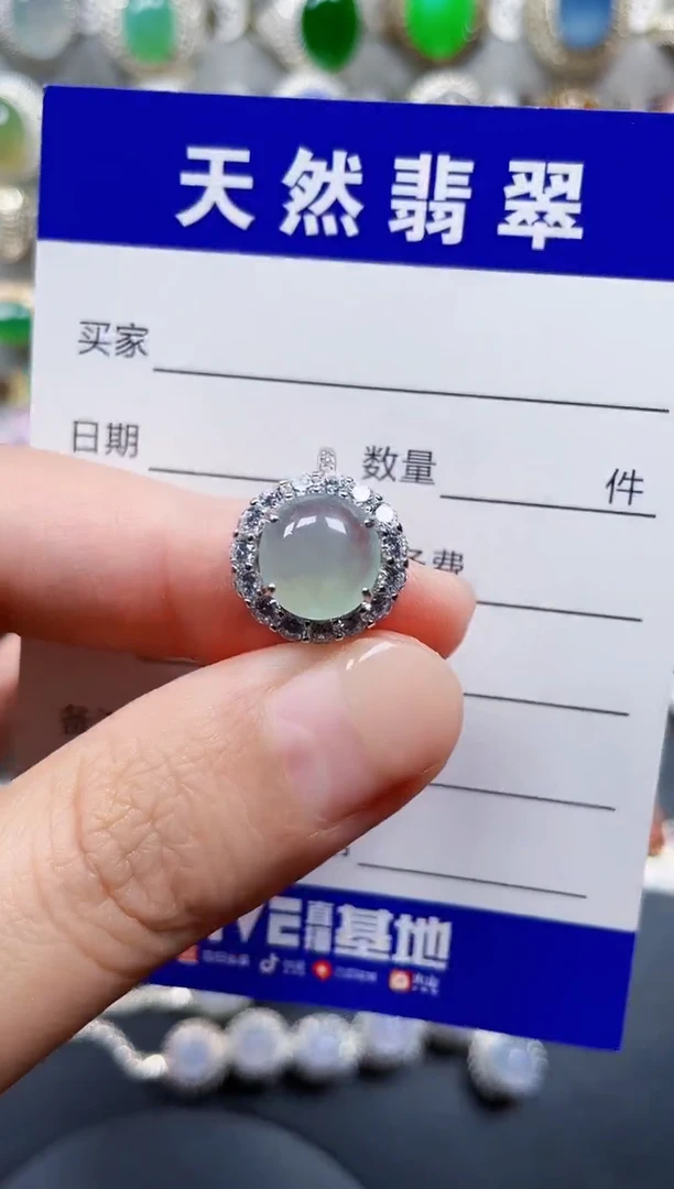 银S925镶嵌戒指翡翠35