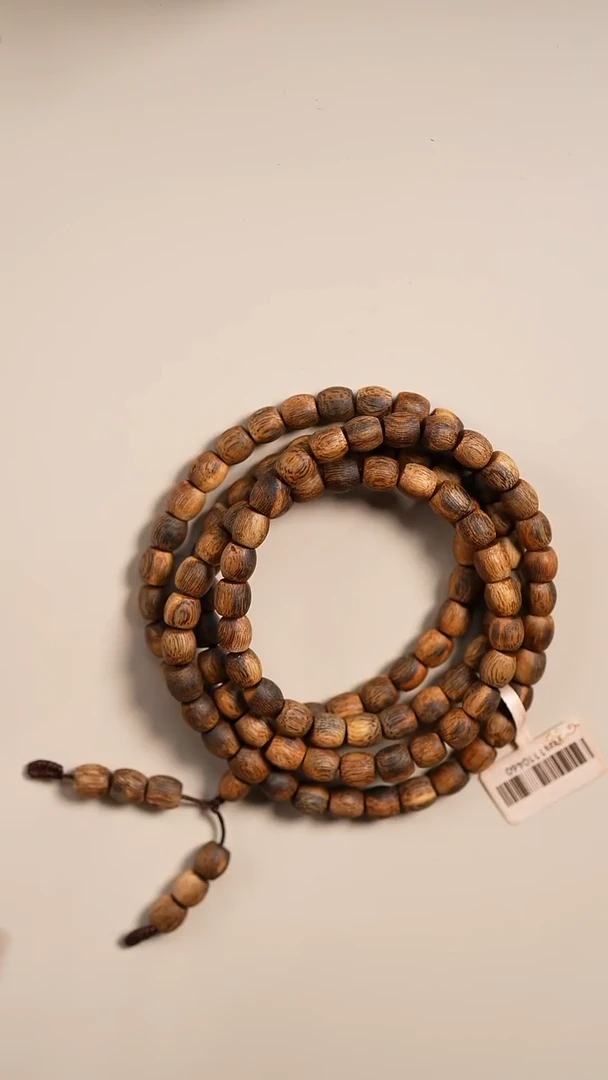 沉香手串原色多圈直丝0.7老料22.98克+ 多样性发一