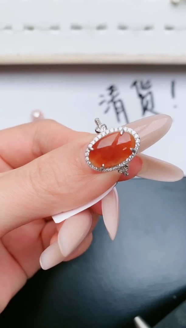 翡翠戒指银S925镶嵌.....