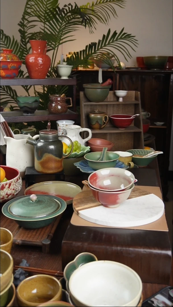 碗景德镇手工高温餐具钧红米饭碗
