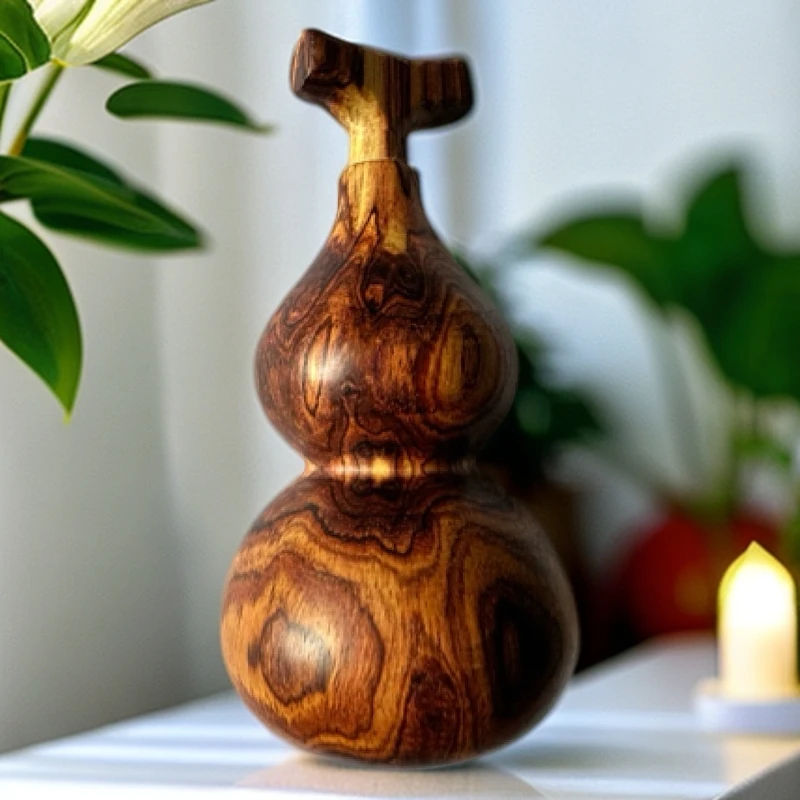 海南黄花梨紫油梨紫金葫芦（高10.2厘米）葫芦买文玩