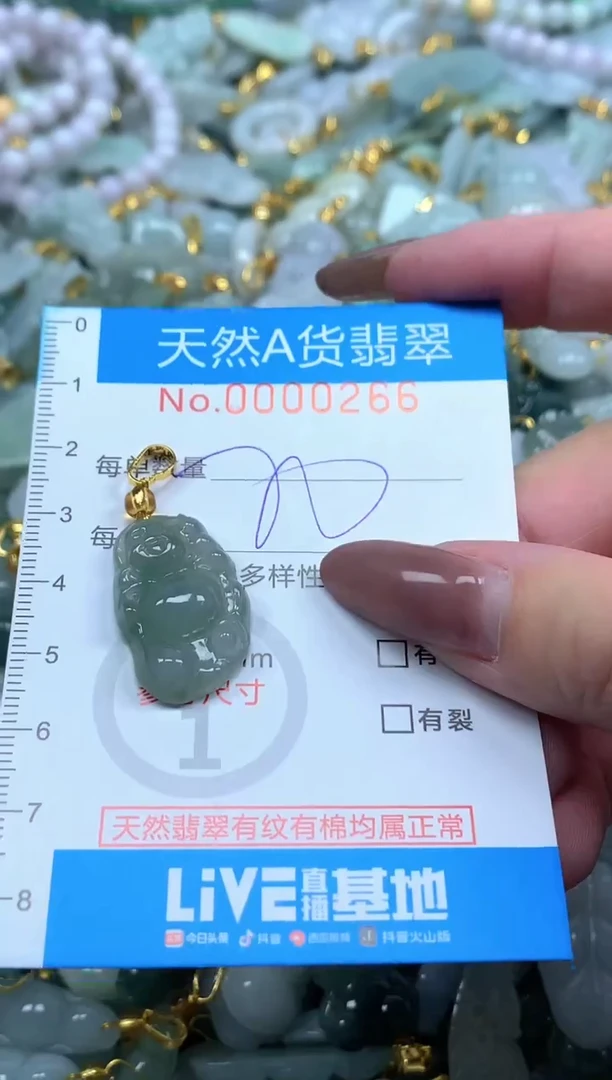 颈饰未镶嵌翡翠净货挂件-0266