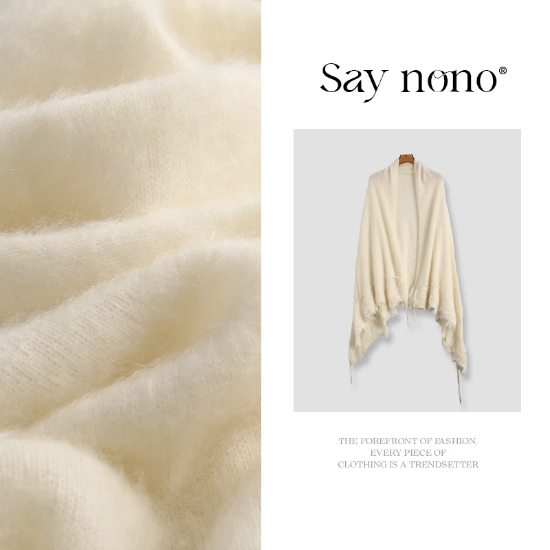 懒猫nono│Saynono 绵羊毛山羊绒围巾/XXFB331